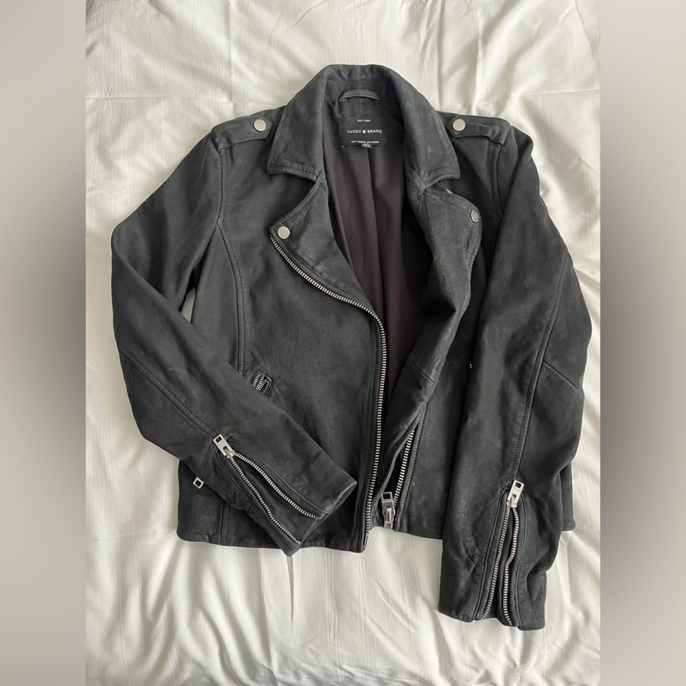 Never worn Lucky Brand Soft Leather Jacket s/p